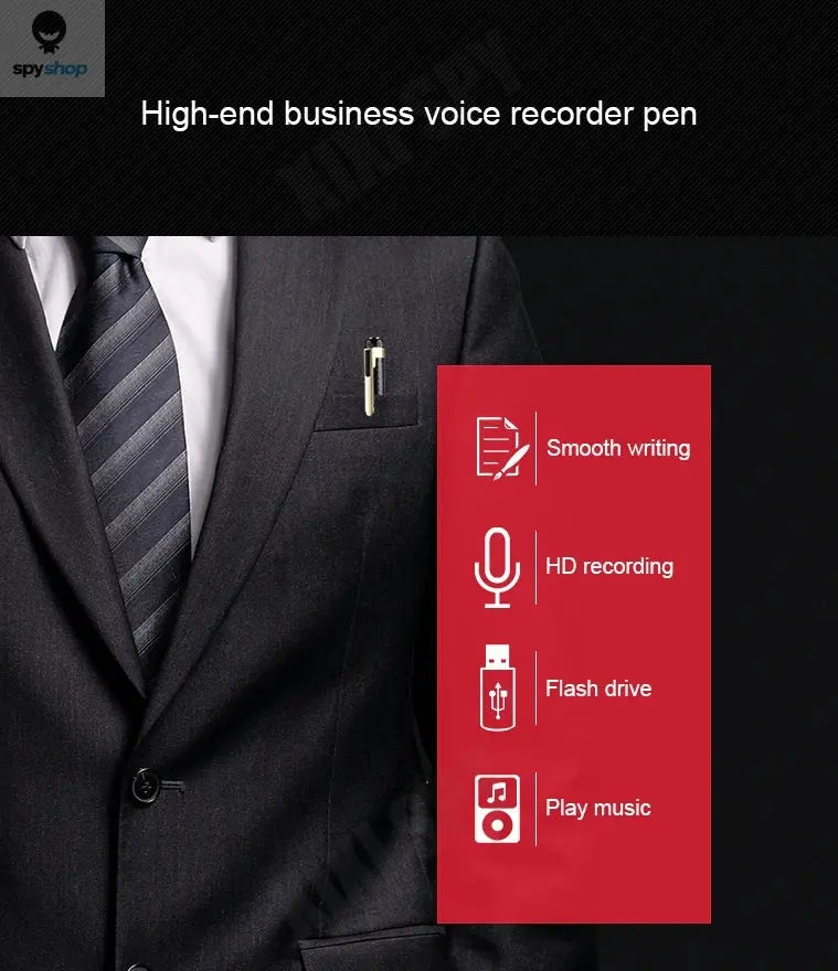 Digital Voice Recorder Pen Portable USB MP3 Playback Mini Voice Recording for Lectures Meetings Classes 8G 16G 32G