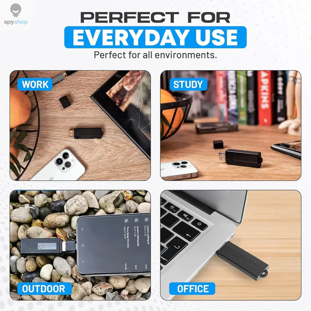 USB Voice Recorder Flash Drive – Discreet Design, Long Battery, Voice Activation