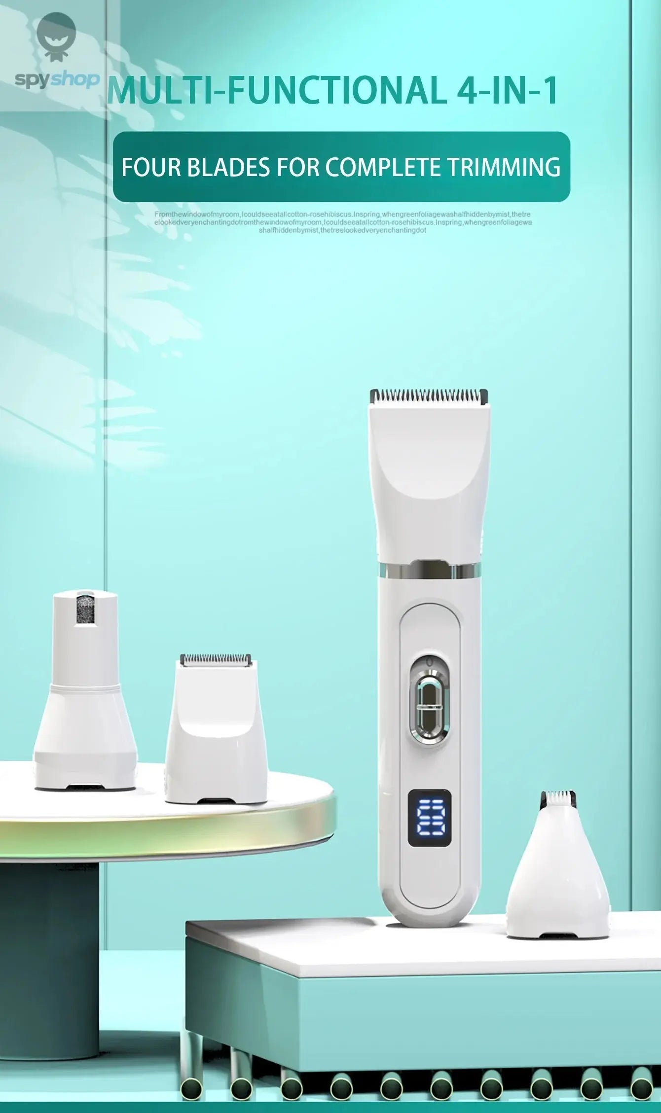 Dog Hair Clippers Grooming Electric Pet Clipper Professional Silent Hair Cutter USB Rechargeable Pet Grooming Clipper Spy-shop.com