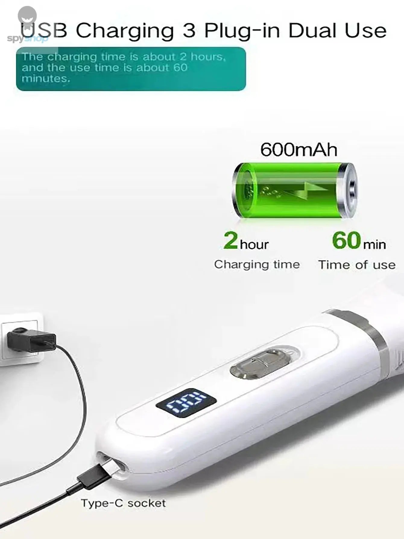 Dog Hair Clippers Grooming Electric Pet Clipper Professional Silent Hair Cutter USB Rechargeable Pet Grooming Clipper Spy-shop.com