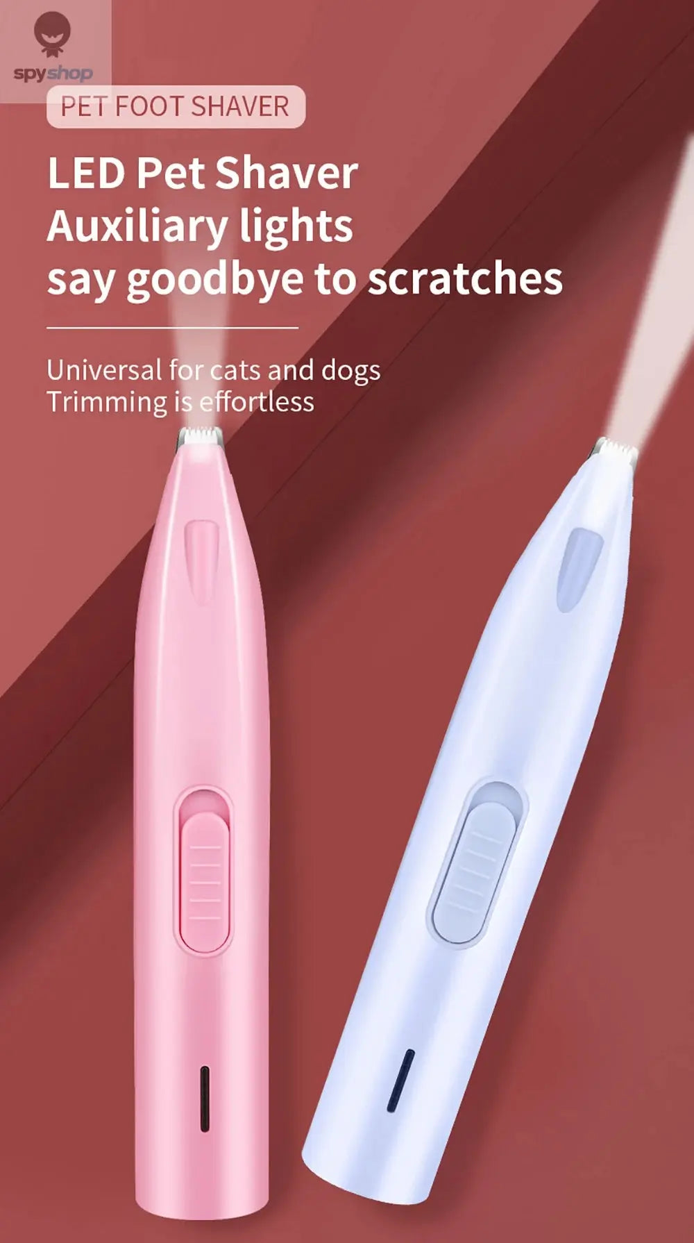 Dog Hair Trimmer Electric Dog Cutter Professional Pet Foot Hair Trimmer Cat Grooming Hairdresser Scissors Butt Ear Pedicator Spy-shop.com