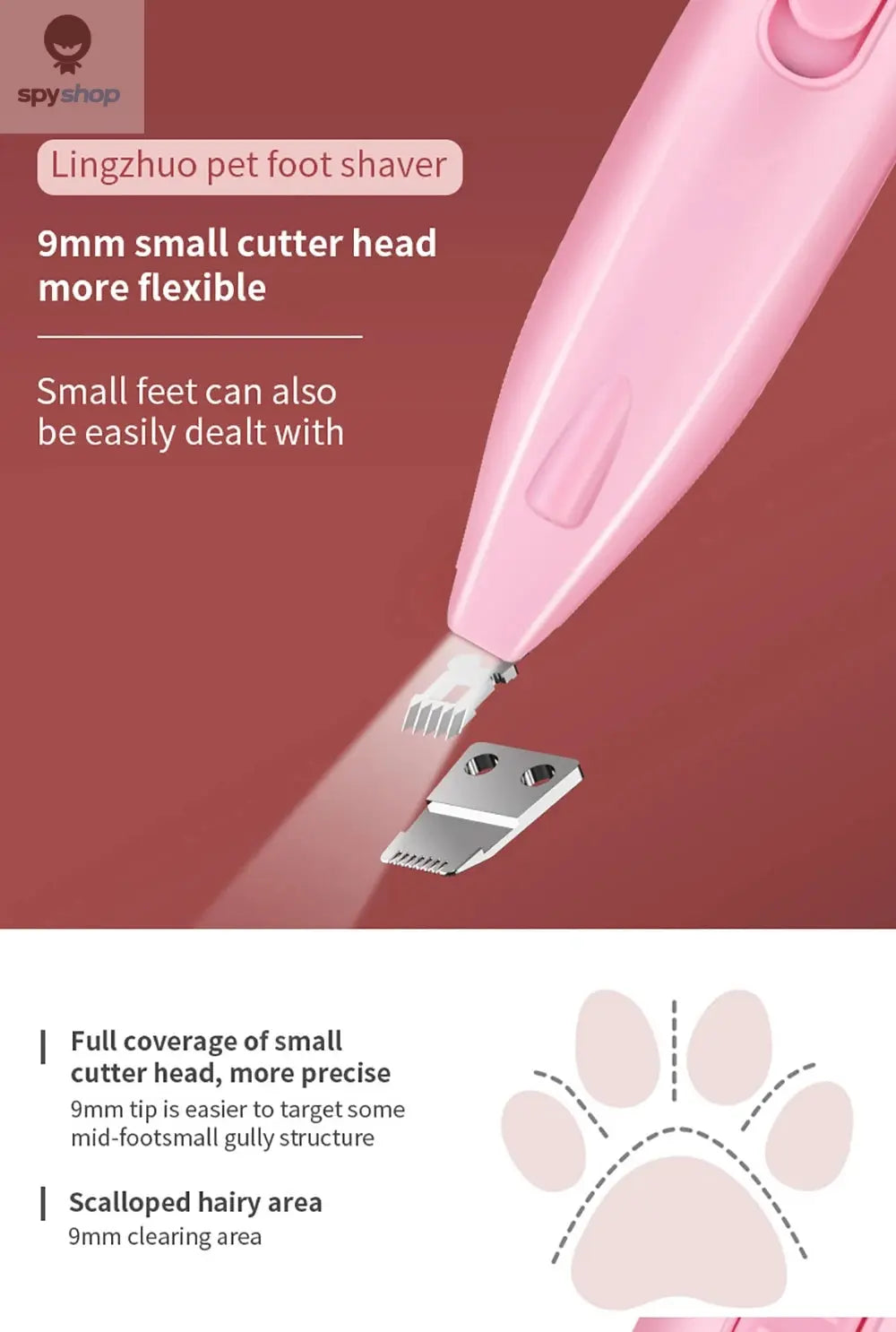 Dog Hair Trimmer Electric Dog Cutter Professional Pet Foot Hair Trimmer Cat Grooming Hairdresser Scissors Butt Ear Pedicator Spy-shop.com