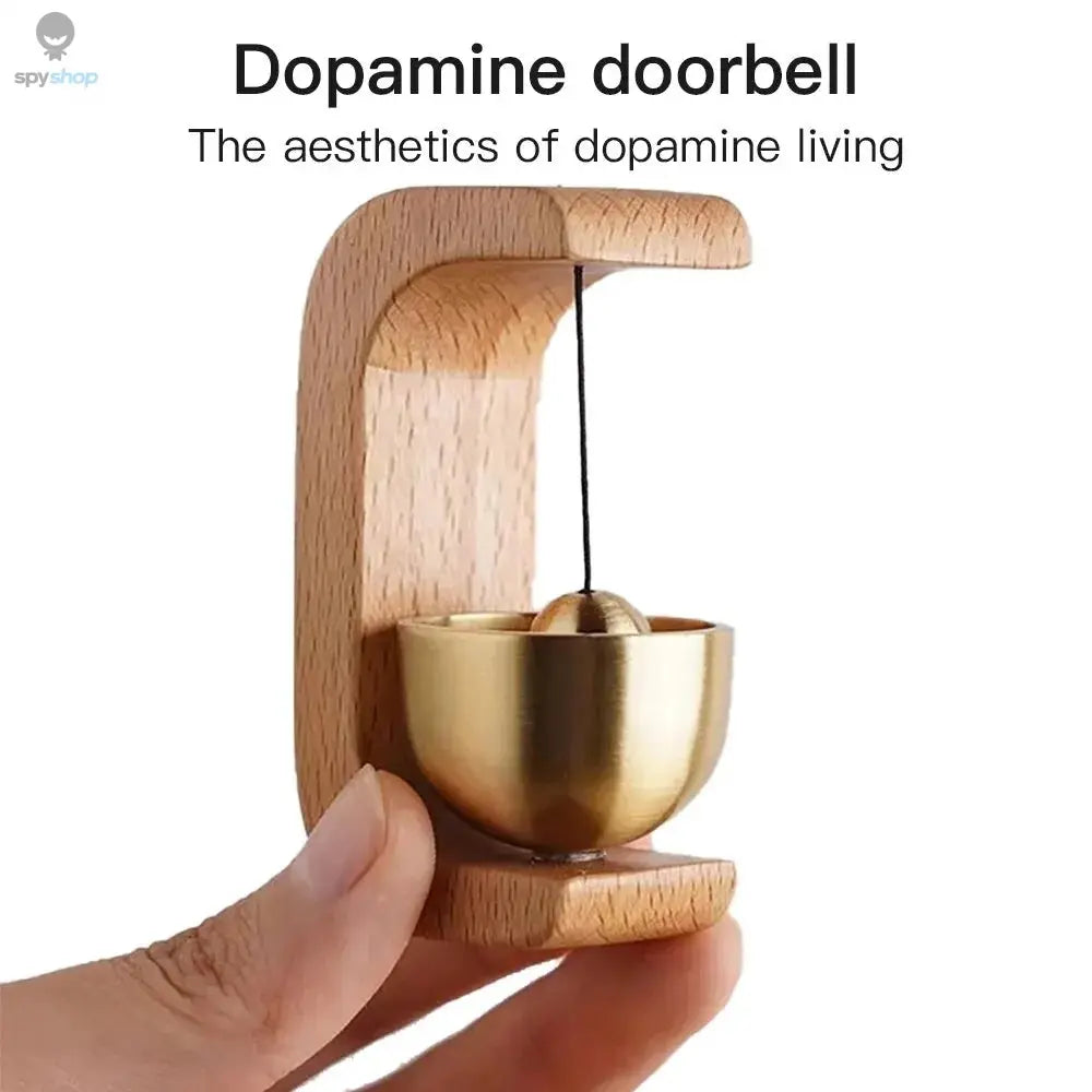 Dopamine Wind-bell Magnetic Inhalation Home Wind-bell Beech Car Into The Door To Remind The Bell Copper Bell Walnut Copper Ornam Spy-shop.com
