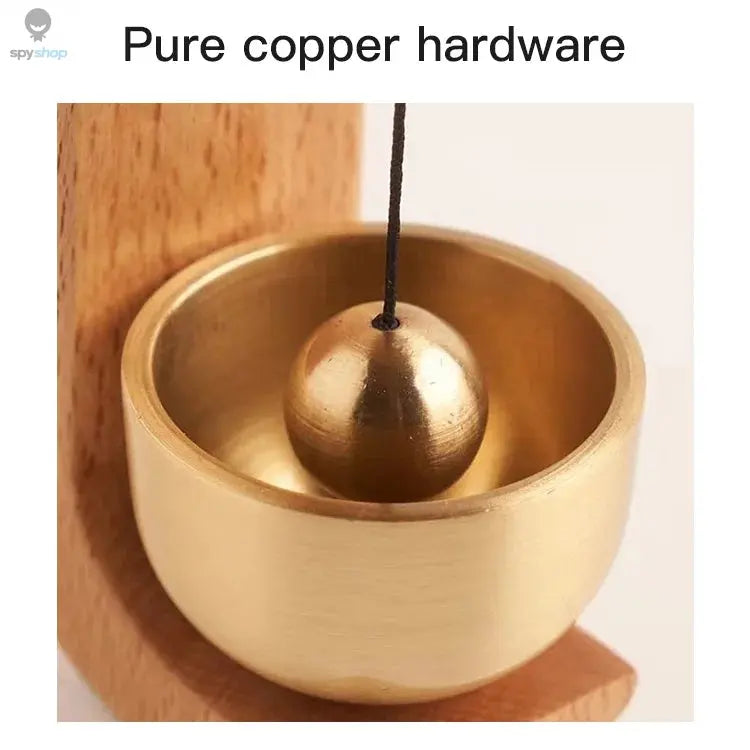 Dopamine Wind-bell Magnetic Inhalation Home Wind-bell Beech Car Into The Door To Remind The Bell Copper Bell Walnut Copper Ornam Spy-shop.com