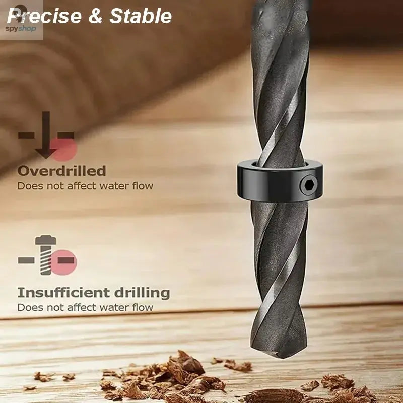 Drill Stoper Collar Set Stop Bit Ring Shaft Limit Metric Lock Steel Press Depth Ajustable Positioner Hole Guide Woodwork Tool Spy-shop.com