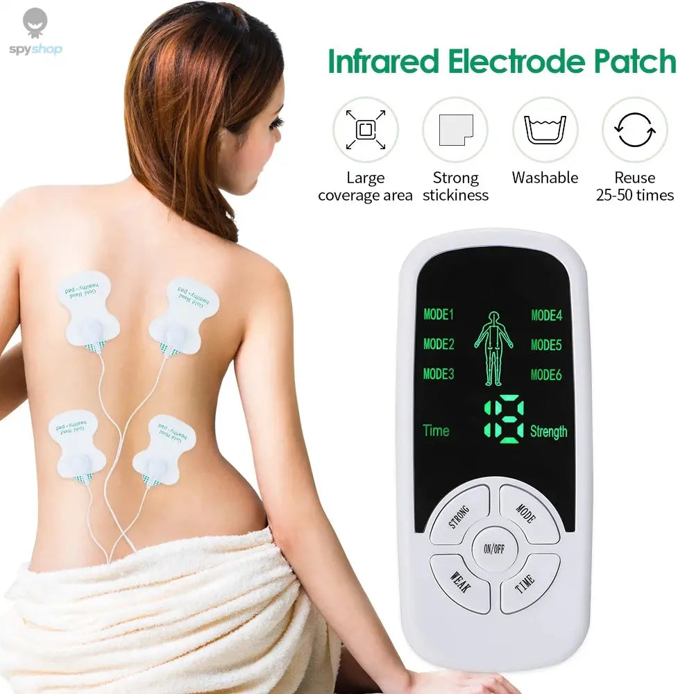 EMS Pulse Electric Muscle Stimulator Back Neck Body Massager Tens Acupuncture Meridian Physiotherapy Digital Massage Tools Spy-shop.com