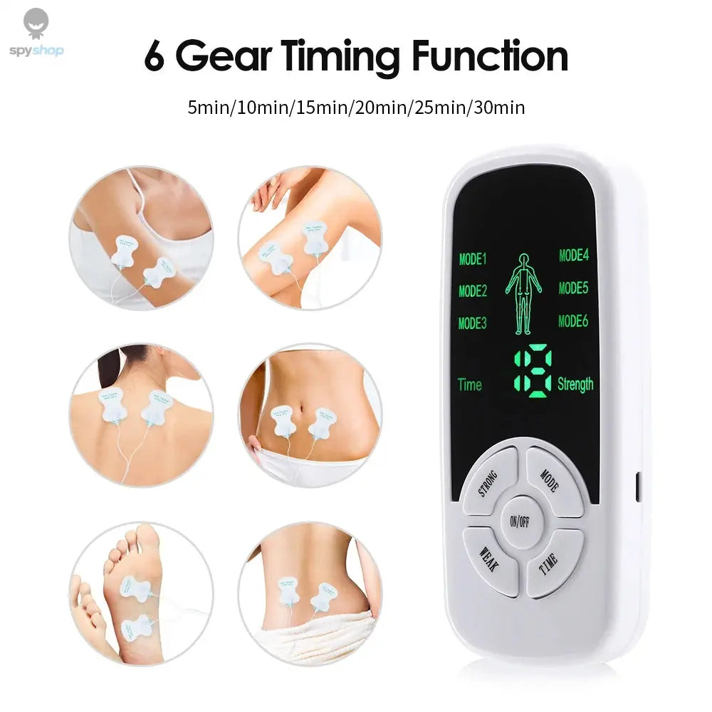 EMS Pulse Electric Muscle Stimulator Back Neck Body Massager Tens Acupuncture Meridian Physiotherapy Digital Massage Tools Spy-shop.com