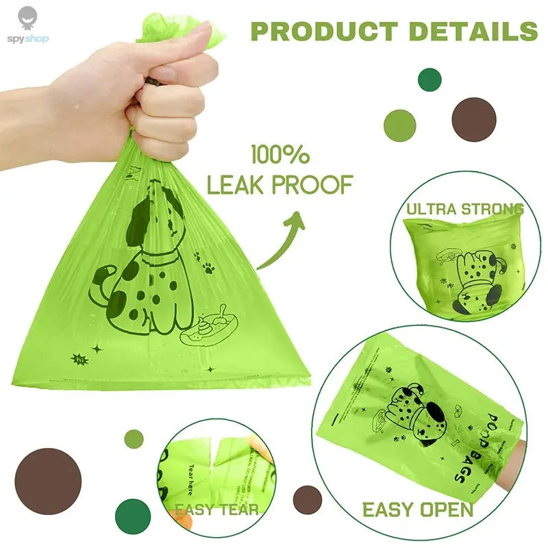 EPI Biodegradable Dog Poop Bags Lavender Scented Pet Poop Bags With Holder Extra Thick Leakproof Dog Poop Bags With Dispenser Spy-shop.com