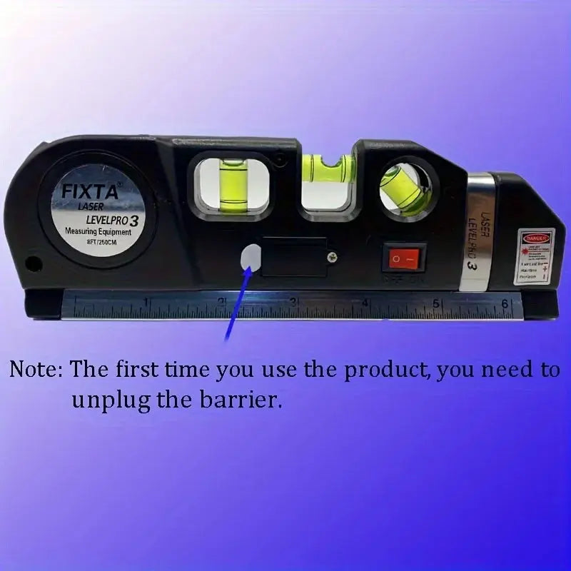 Easy to Use Laser Level Line Tool Multipurpose Laser Level Kit Standard Cross Line Lase 8 Feet Measure Tape Ruler Spy-shop.com
