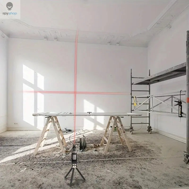 Easy to Use Laser Level Line Tool Multipurpose Laser Level Kit Standard Cross Line Lase 8 Feet Measure Tape Ruler Spy-shop.com