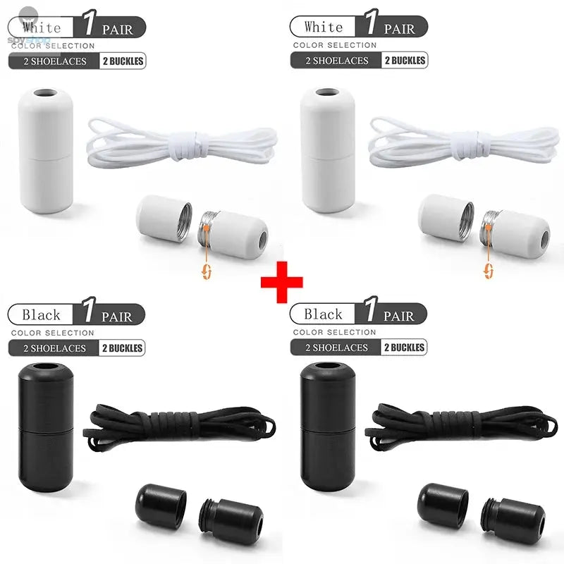 Elastic No Tie Shoelaces Semicircle Shoe Laces For Kids and Adult Sneakers Shoelace Quick Lazy Metal Lock Laces Shoe Strings Spy-shop.com
