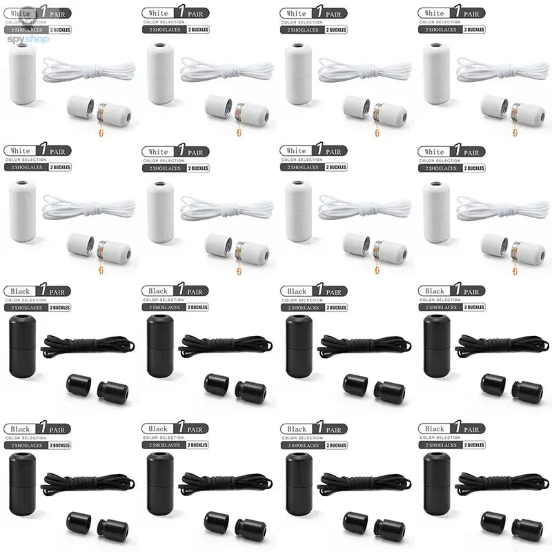 Elastic No Tie Shoelaces Semicircle Shoe Laces For Kids and Adult Sneakers Shoelace Quick Lazy Metal Lock Laces Shoe Strings Spy-shop.com