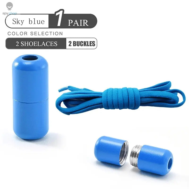 Elastic No Tie Shoelaces Semicircle Shoe Laces For Kids and Adult Sneakers Shoelace Quick Lazy Metal Lock Laces Shoe Strings Spy-shop.com