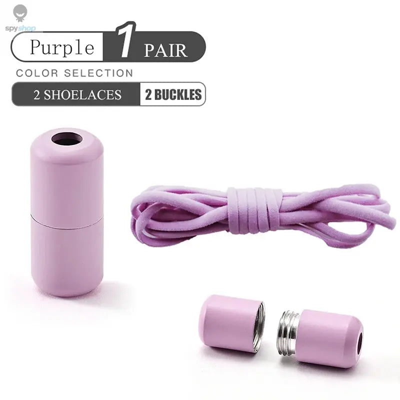 Elastic No Tie Shoelaces Semicircle Shoe Laces For Kids and Adult Sneakers Shoelace Quick Lazy Metal Lock Laces Shoe Strings Spy-shop.com