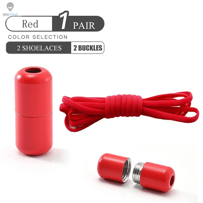 Elastic No Tie Shoelaces Semicircle Shoe Laces For Kids and Adult Sneakers Shoelace Quick Lazy Metal Lock Laces Shoe Strings Spy-shop.com
