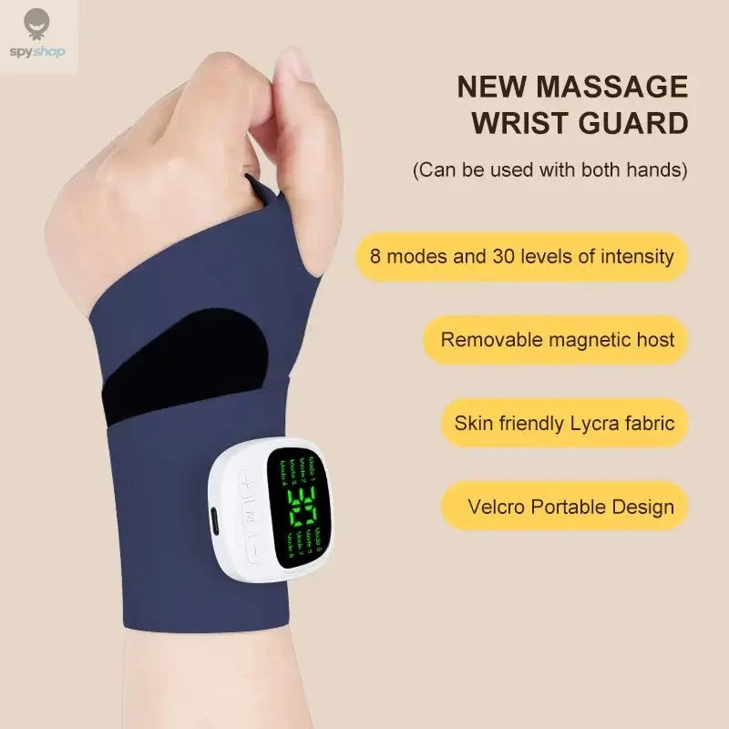Electric Cordless Wrist Massager USB Rechargeable Vibration Relieves Tenosynovitis Massager for Carpal Tunnel Fatigue Relief