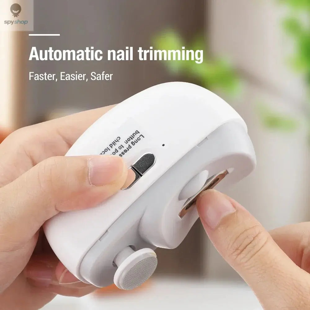 Electric Nail Clipper Grinding and Polishing with Light Automatic Nail Trimmer Rechargeable Nail Cutter Manicure for Baby Adult Spy-shop.com
