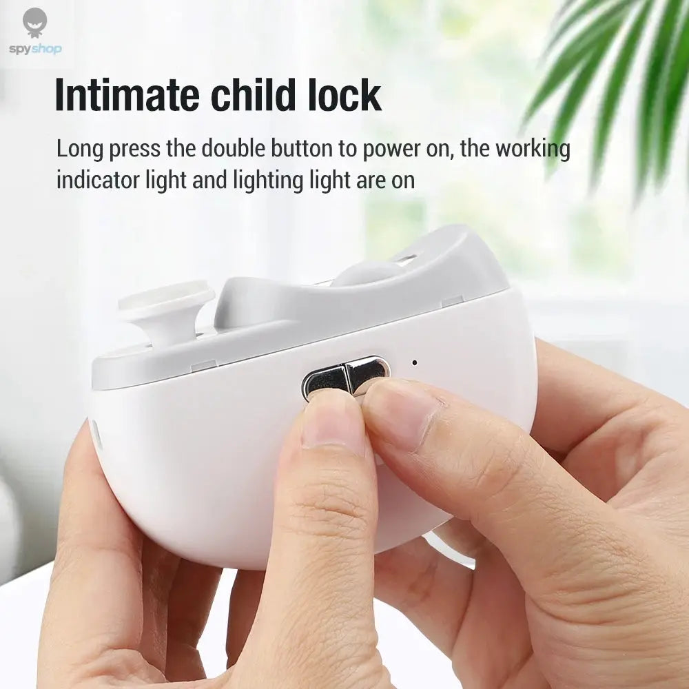 Electric Nail Clipper Grinding and Polishing with Light Automatic Nail Trimmer Rechargeable Nail Cutter Manicure for Baby Adult Spy-shop.com