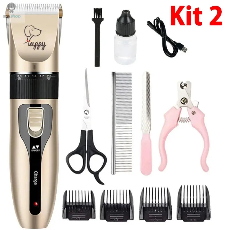 Electric Pet Clipper Grooming Kit For Dogs Reachageable Trimmer Haircut Cat Hair Cutting Remover Professional Machine Set Spy-shop.com