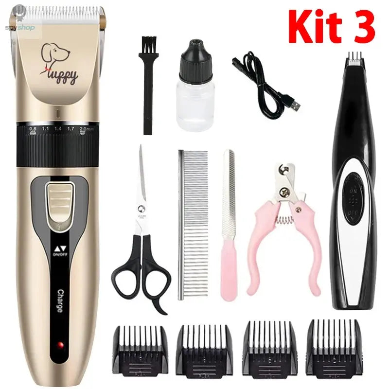 Electric Pet Clipper Grooming Kit For Dogs Reachageable Trimmer Haircut Cat Hair Cutting Remover Professional Machine Set Spy-shop.com