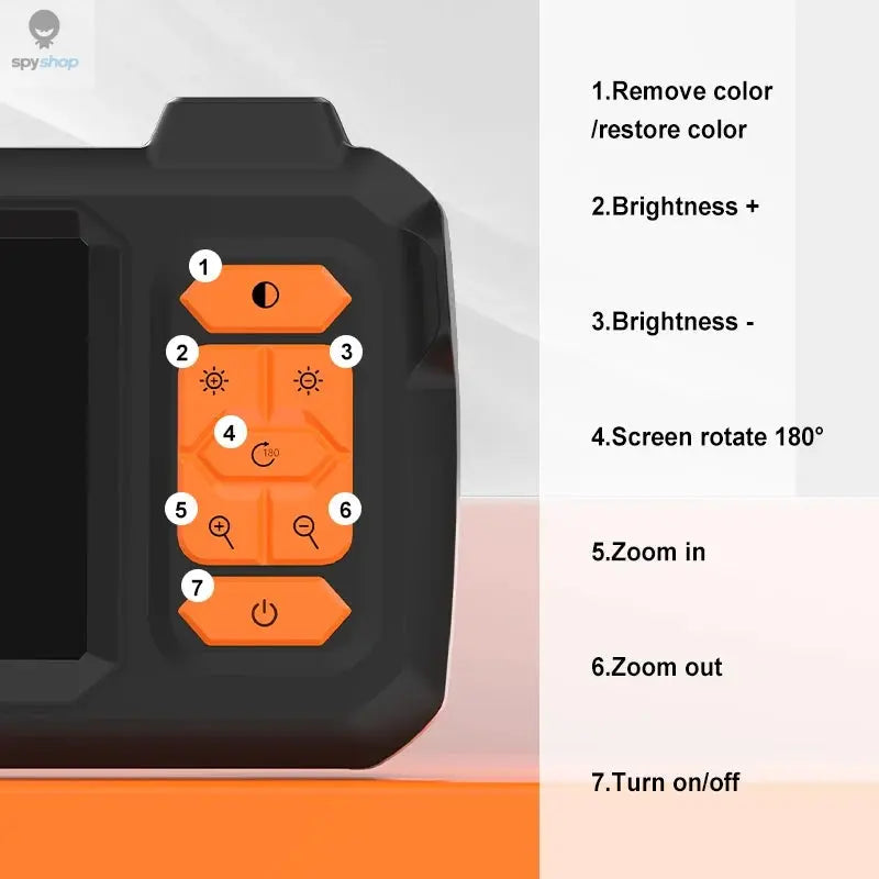 Endoscope Camera 4.3 Inch Screen Replaceable 1-100 Meter Rigid Cable HD1080P 8MM Lens Pipe Inspection USB Borescope LED 2600mAh Spy-shop.com