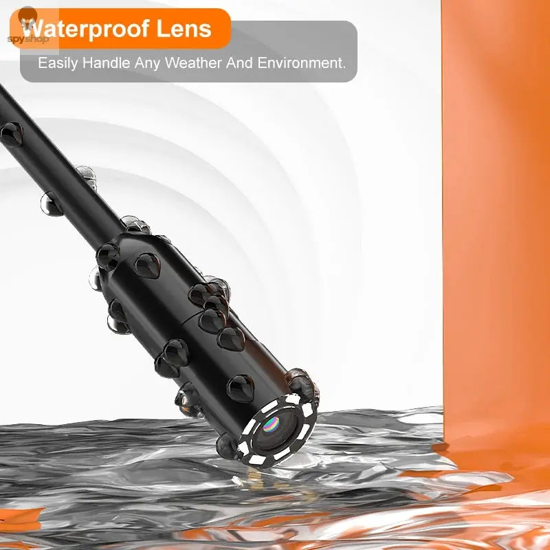 Endoscope Camera 4.3 Inch Screen Replaceable 1-100 Meter Rigid Cable HD1080P 8MM Lens Pipe Inspection USB Borescope LED 2600mAh Spy-shop.com