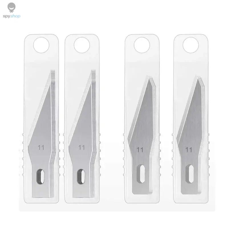 Engraving Non-Slip Metal Knife Kit + 40/10pcs #11 Blades Cutter Craft Knives for Mobile Phone PCB Repair Hand Tools Spy-shop.com