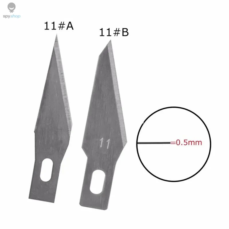 Engraving Non-Slip Metal Knife Kit + 40/10pcs #11 Blades Cutter Craft Knives for Mobile Phone PCB Repair Hand Tools Spy-shop.com