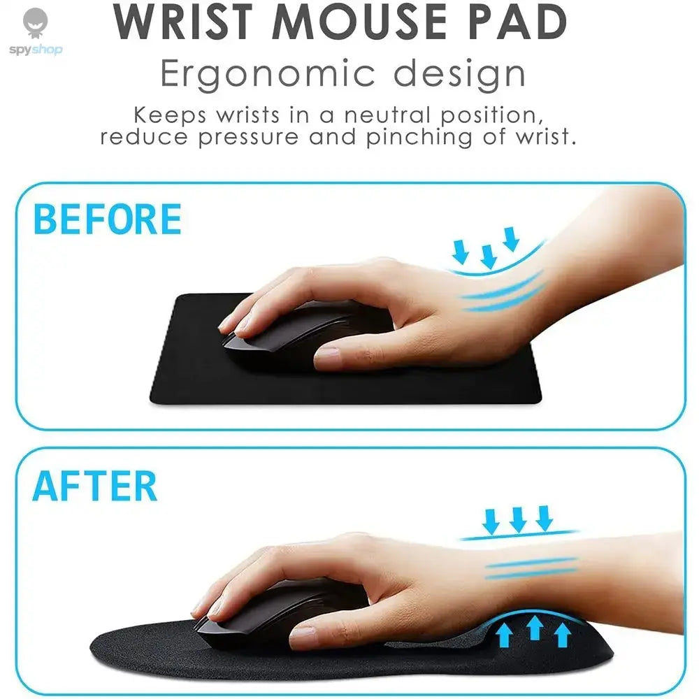 Ergonomic Wrist Rest Mouse Pad Comfortable Wrist Support Non Slip Mice Mat Soft Mousepad For PC Laptop Computer Spy-shop.com