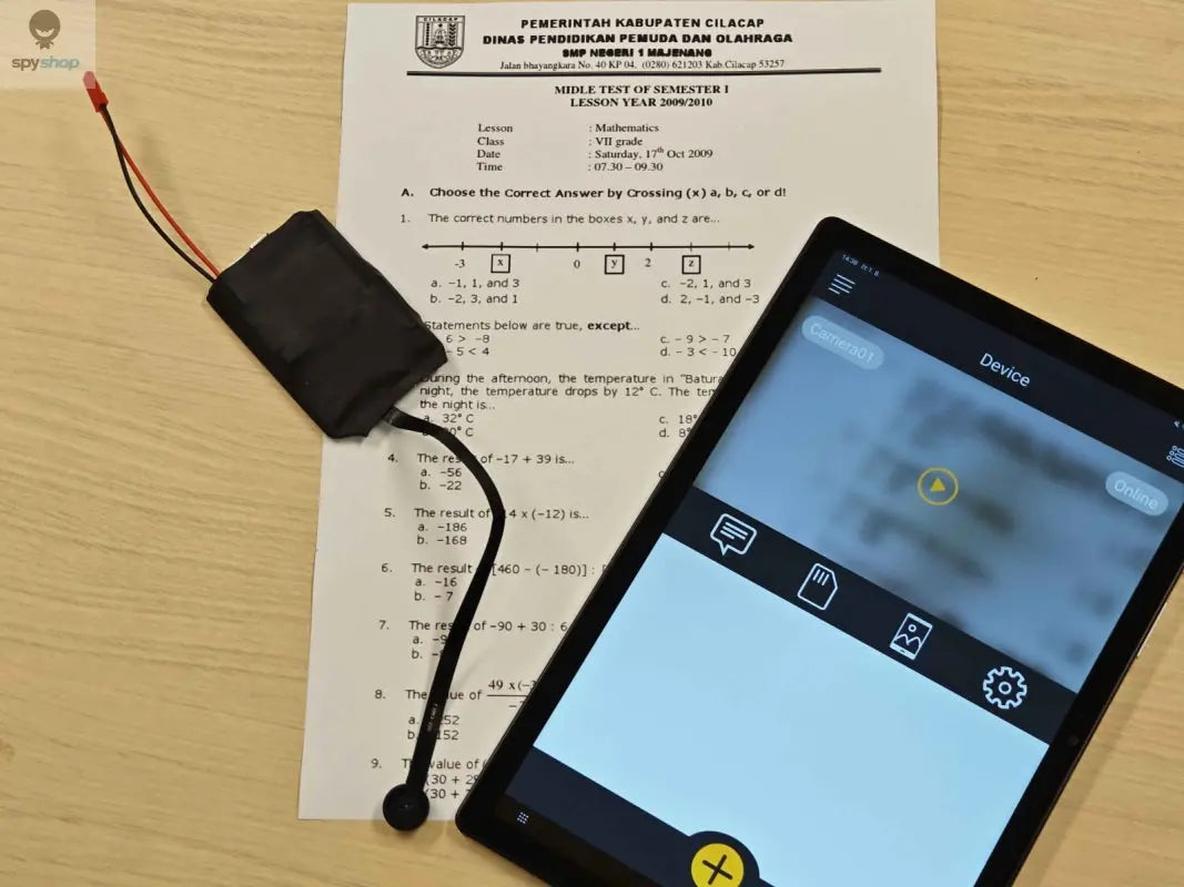 Exam Camera Professional 4G LTE Two-Way Audio & Video Transmission Set in Real Time 📡🎥📞 - Spy-shop.com