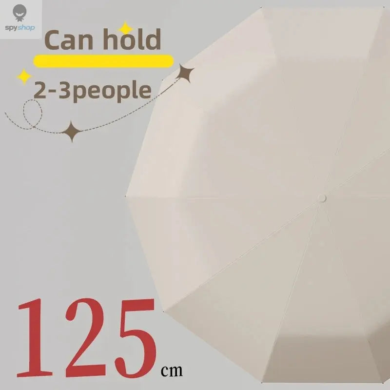 Extra Large Reinforced Wind-resistant Rain-resistant Dual-purpose UV-resistant Fully Automatic Ring-buckle Umbrella Spy-shop.com