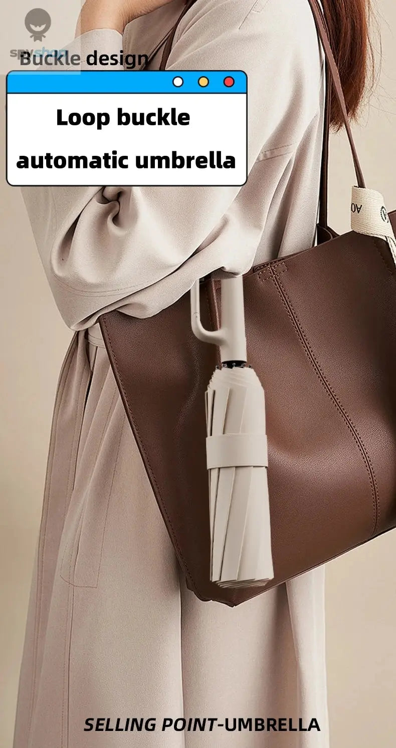 Extra Large Reinforced Wind-resistant Rain-resistant Dual-purpose UV-resistant Fully Automatic Ring-buckle Umbrella Spy-shop.com