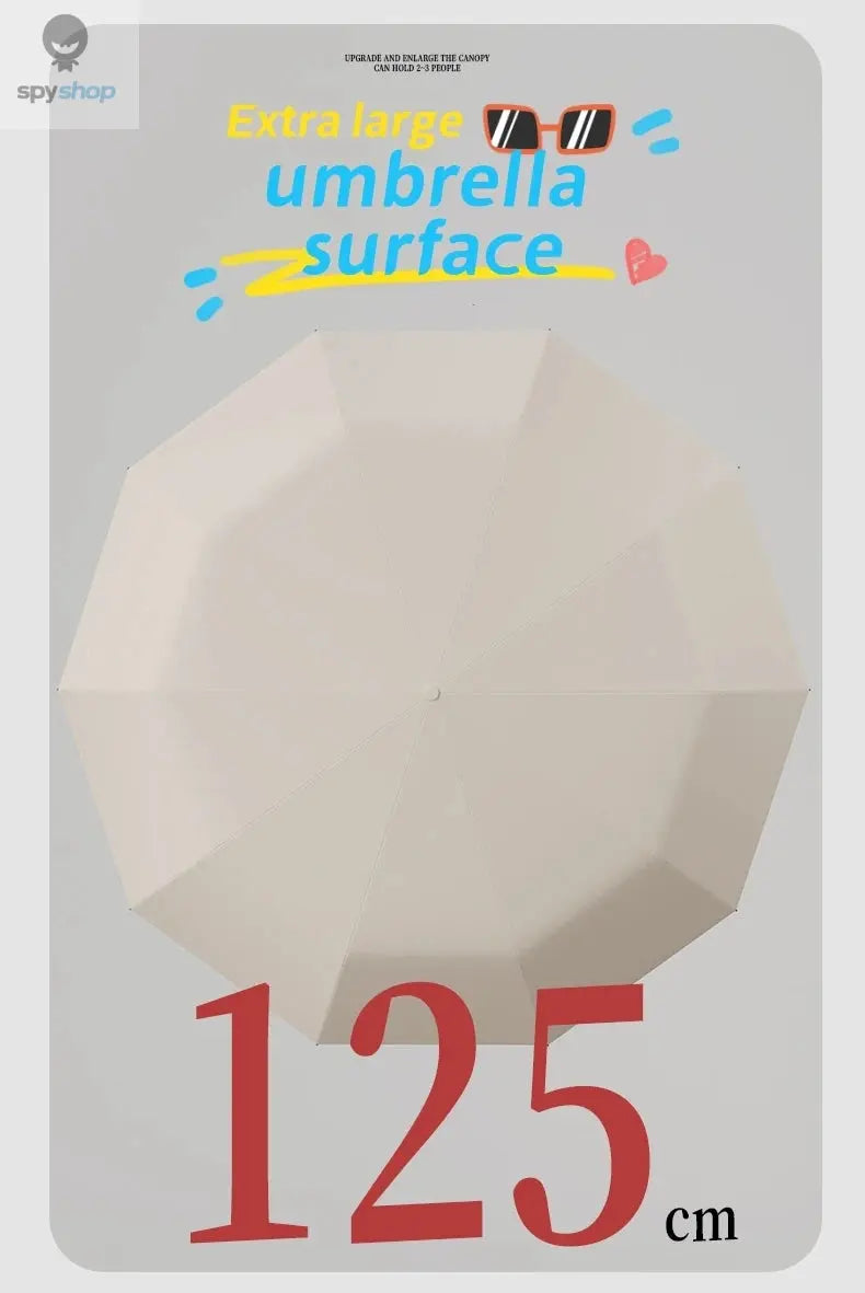 Extra Large Reinforced Wind-resistant Rain-resistant Dual-purpose UV-resistant Fully Automatic Ring-buckle Umbrella Spy-shop.com