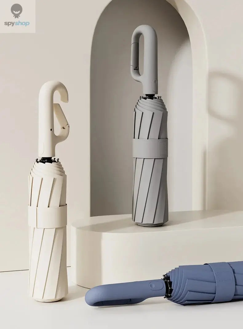 Extra Large Reinforced Wind-resistant Rain-resistant Dual-purpose UV-resistant Fully Automatic Ring-buckle Umbrella Spy-shop.com