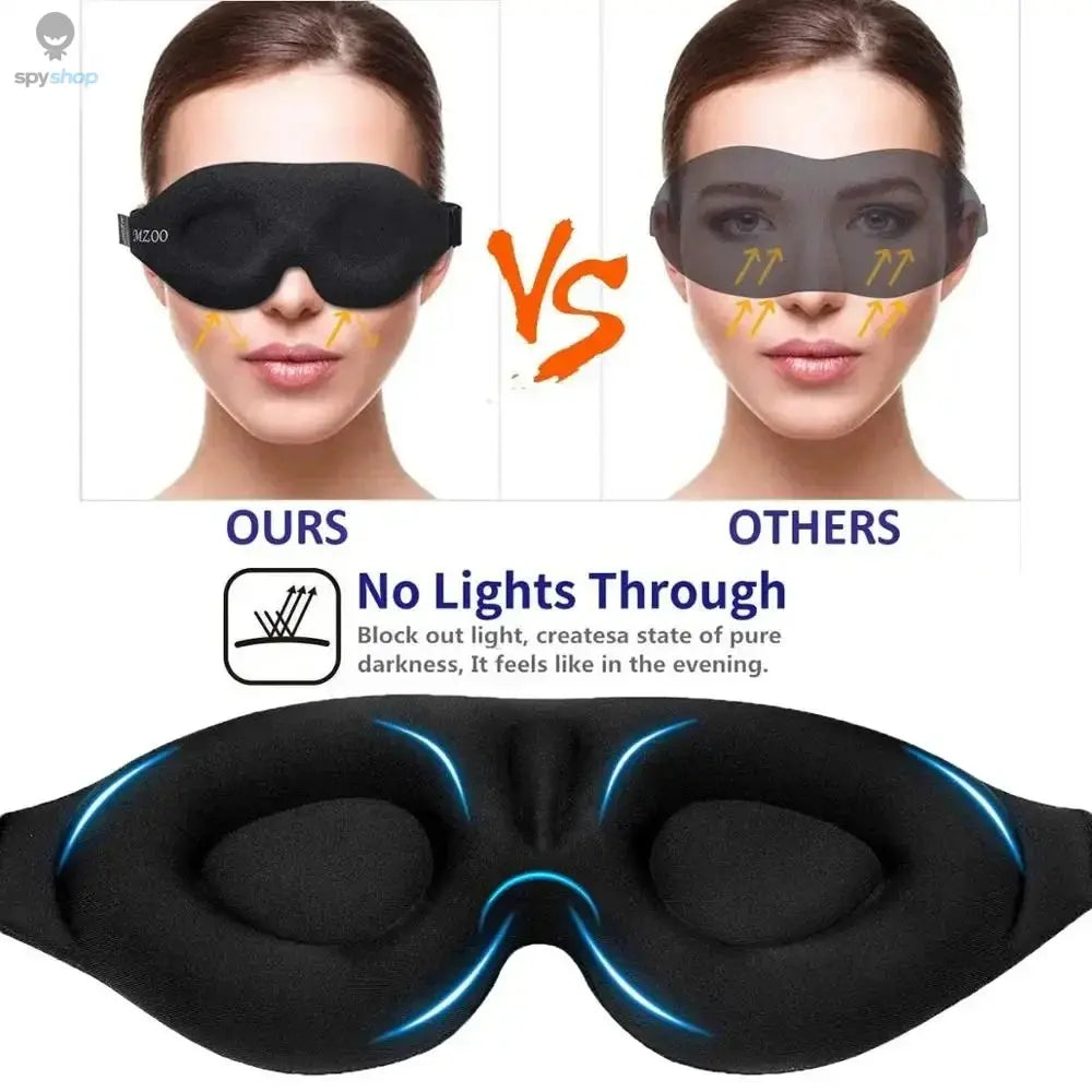 Eye Mask for Sleeping 3D Contoured Cup Blindfold Concave Molded Night Sleep Mask Block Out Light with Women Men Spy-shop.com