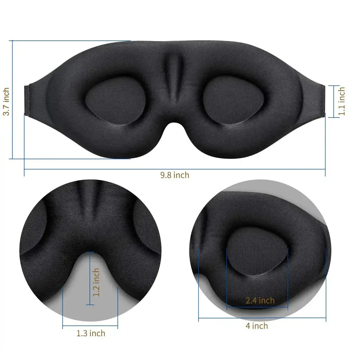 Eye Mask for Sleeping 3D Contoured Cup Blindfold Concave Molded Night Sleep Mask Block Out Light with Women Men Spy-shop.com