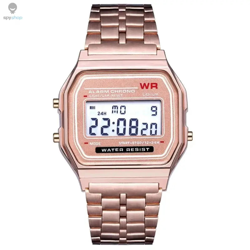 F91W Non-Waterproof Steel Band Watch For Women, Men, Business Clock, Multi-Functional LED Digital Sports Watch, Electronic Clock Spy-shop.com