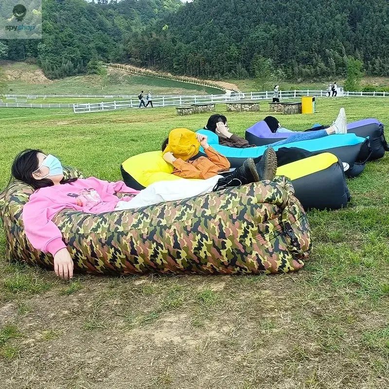 Fast Inflatable Sofa Camping Air Lounger Beach Sleeping Bag Portable Foldable Air Sofa for Travel Picnic Outdoor Lazy Bed Chair Spy-shop.com