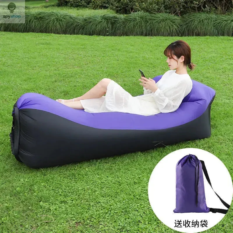 Fast Inflatable Sofa Camping Air Lounger Beach Sleeping Bag Portable Foldable Air Sofa for Travel Picnic Outdoor Lazy Bed Chair Spy-shop.com