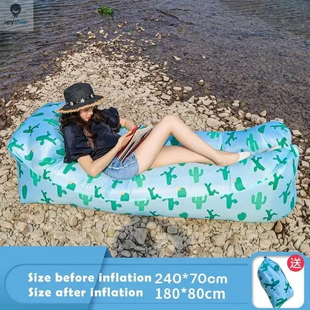 Fast Inflatable Sofa Camping Air Lounger Beach Sleeping Bag Portable Foldable Air Sofa for Travel Picnic Outdoor Lazy Bed Chair Spy-shop.com