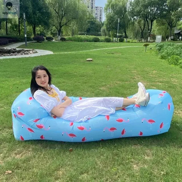 Fast Inflatable Sofa Camping Air Lounger Beach Sleeping Bag Portable Foldable Air Sofa for Travel Picnic Outdoor Lazy Bed Chair Spy-shop.com