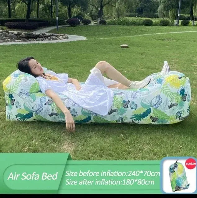 Fast Inflatable Sofa Camping Air Lounger Beach Sleeping Bag Portable Foldable Air Sofa for Travel Picnic Outdoor Lazy Bed Chair Spy-shop.com