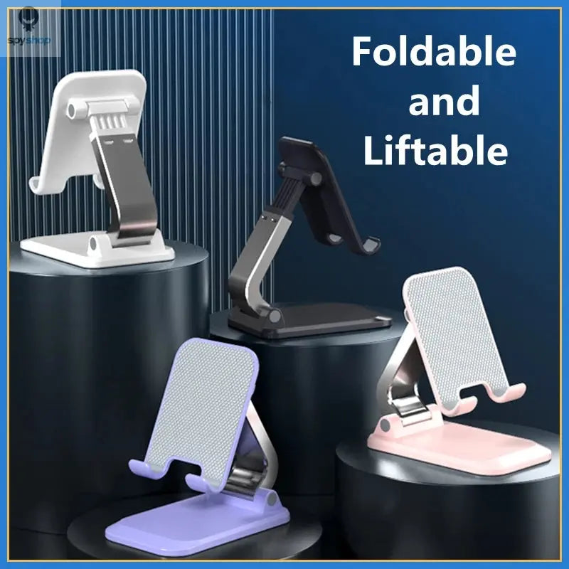 Foldable ABS Desktop Mobile Phone Stand For iPad iPhone 13 X Smartphone Support Tablet Desk Cell Phone Portable Holder Bracket Spy-shop.com