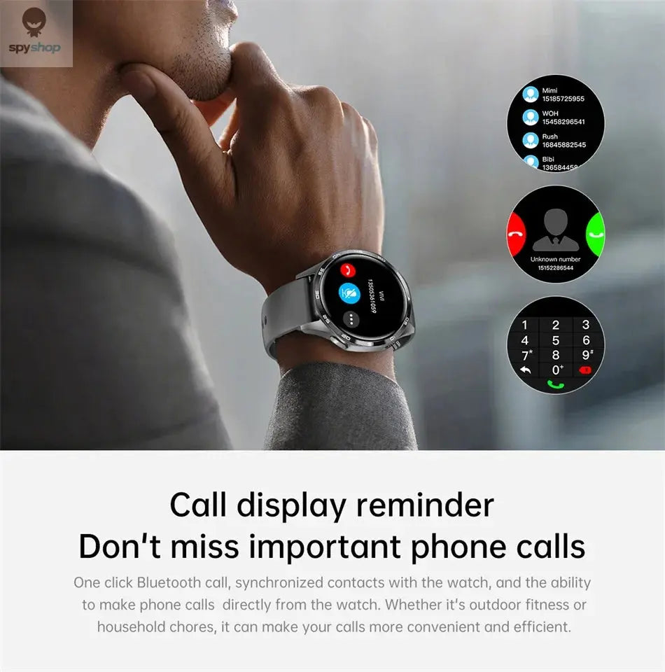 For HUAWEI GT5 Pro GPS NFC Smart Watch Men 360*360 AMOLED Screen Heart rate Bluetooth Call IP67 Waterproof Man Smartwatch 2024 Spy-shop.com