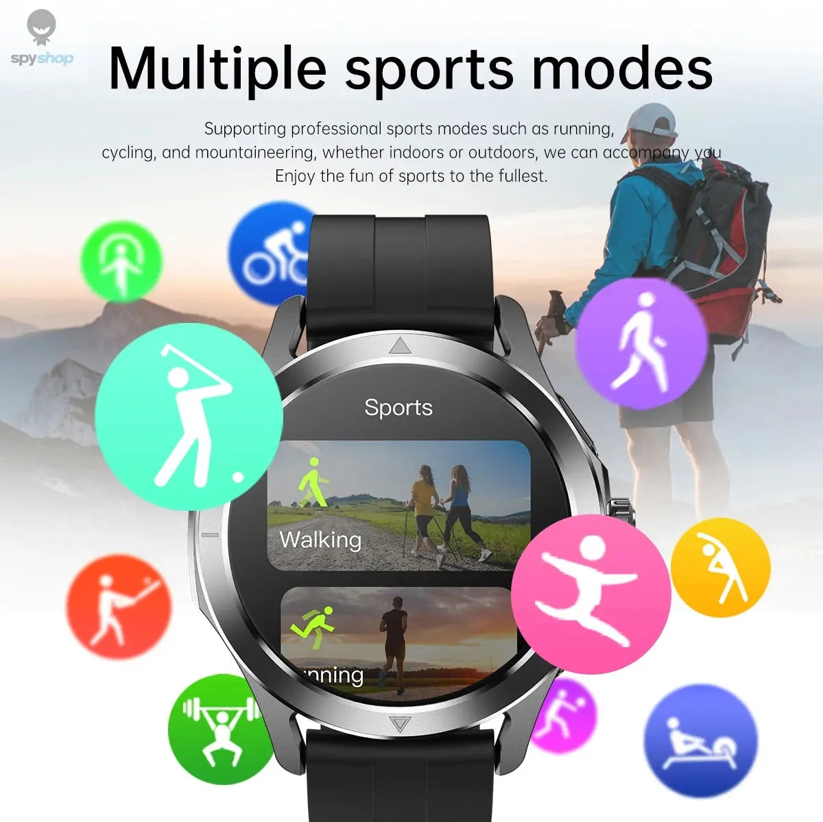 For Xiaomi S4 Ultra Outdoor Sports Smart Watch Men AMOLED Screen NFC GPS Compass Heart rate Waterproof Bluetooth Call SmartWatch Spy-shop.com