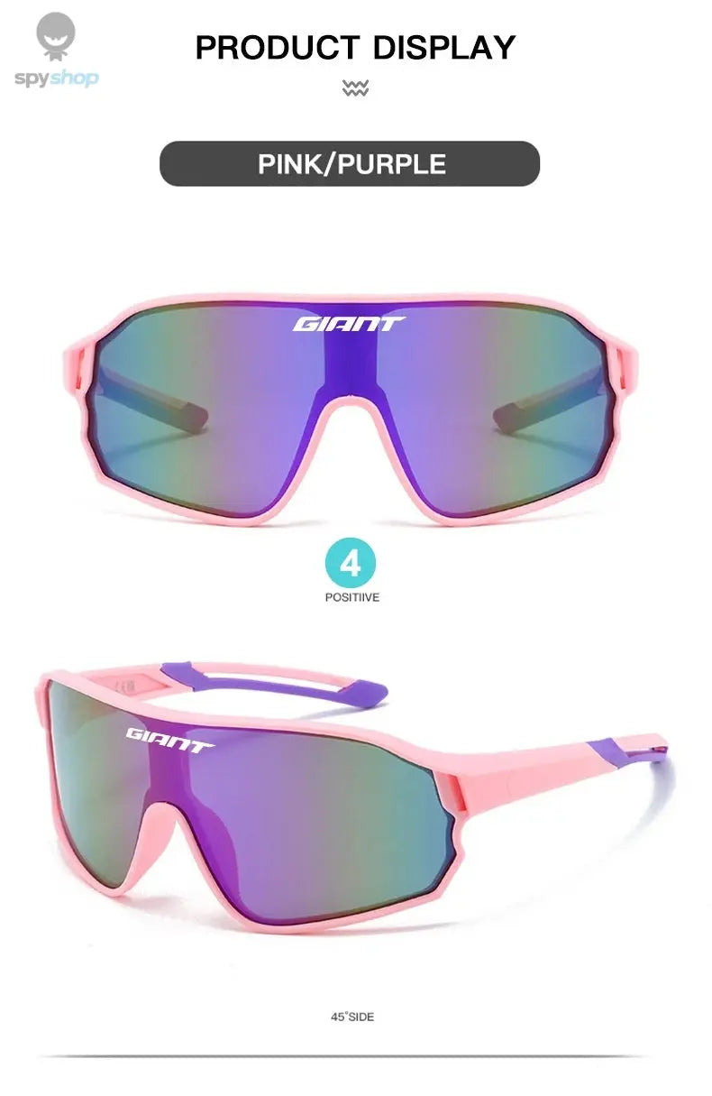 GIANT Top Seller Cycling Glasses UV400 Anti Fog REVO Lenses HD Clarity CE/ANSI Certified Cateye Design MTB/Road Bike man women