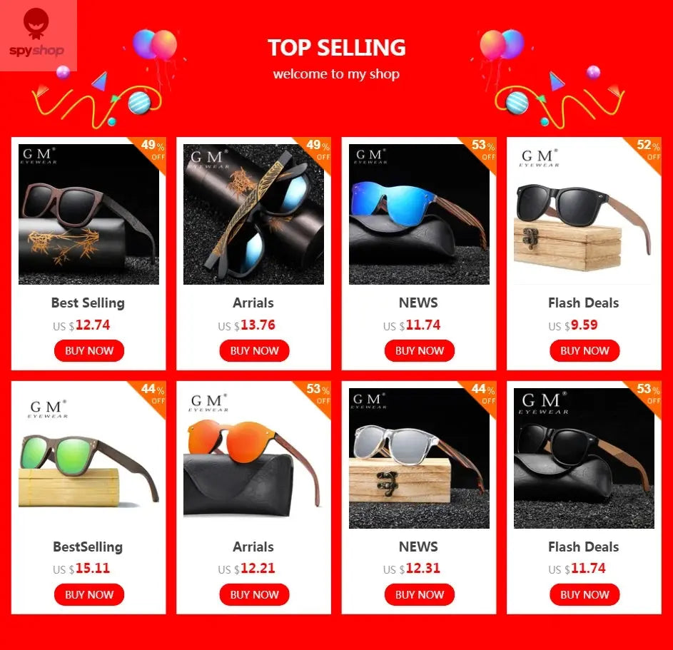 GM Polarized Sunglasses Men Women S5091 Brand Wooden Sunglasses Women Round frame Classic Sunglasses