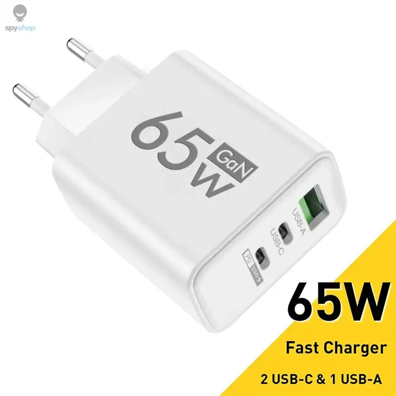 GaN Fast Charging 65W USB Type C Charger EU KR PD 3.0 Quick Charge Wall For Phone Adapter For iPhone 15 Xiaomi Huawei Samsung Spy-shop.com