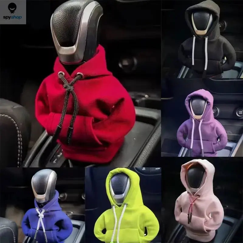 Gear Shift Mini Hoodie Cover Shift Cover Gear Handle Decoration Fits Manual Automatic Universal Car Shift Lever Interior Decor Spy-shop.com
