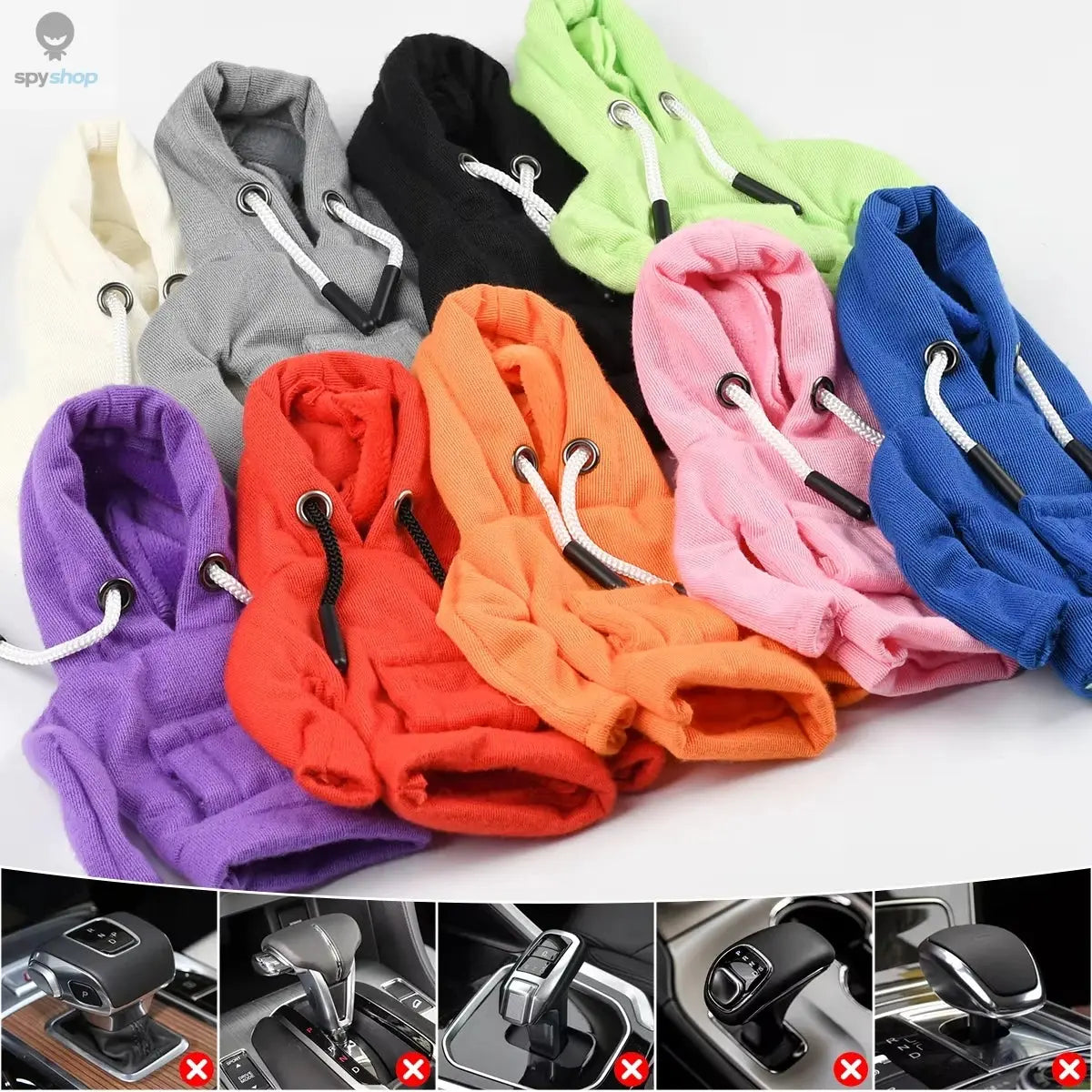 Gear Shift Mini Hoodie Cover Shift Cover Gear Handle Decoration Fits Manual Automatic Universal Car Shift Lever Interior Decor Spy-shop.com